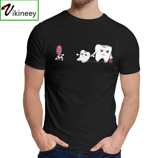 Leisure Man T Shirt Funny Dentist Dental Tooth Dentistry Meme Drawing Great Summer O-Neck Retro Tee Shirt Mens