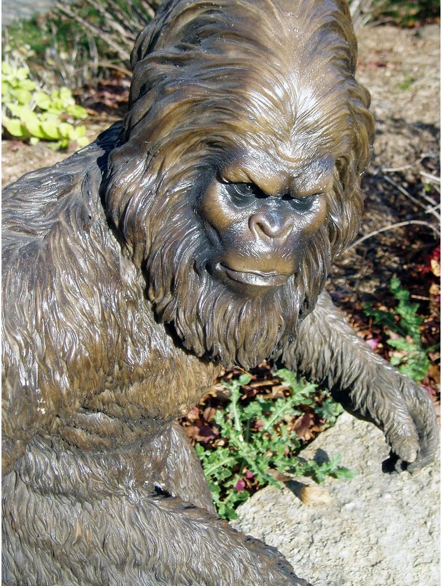 Bigfoot the Yei Indoor/Outdoor Garden Statue Cryptid Sculpture, Large, 28 Inch Tall, Cast Stone Resin, Brown Finish