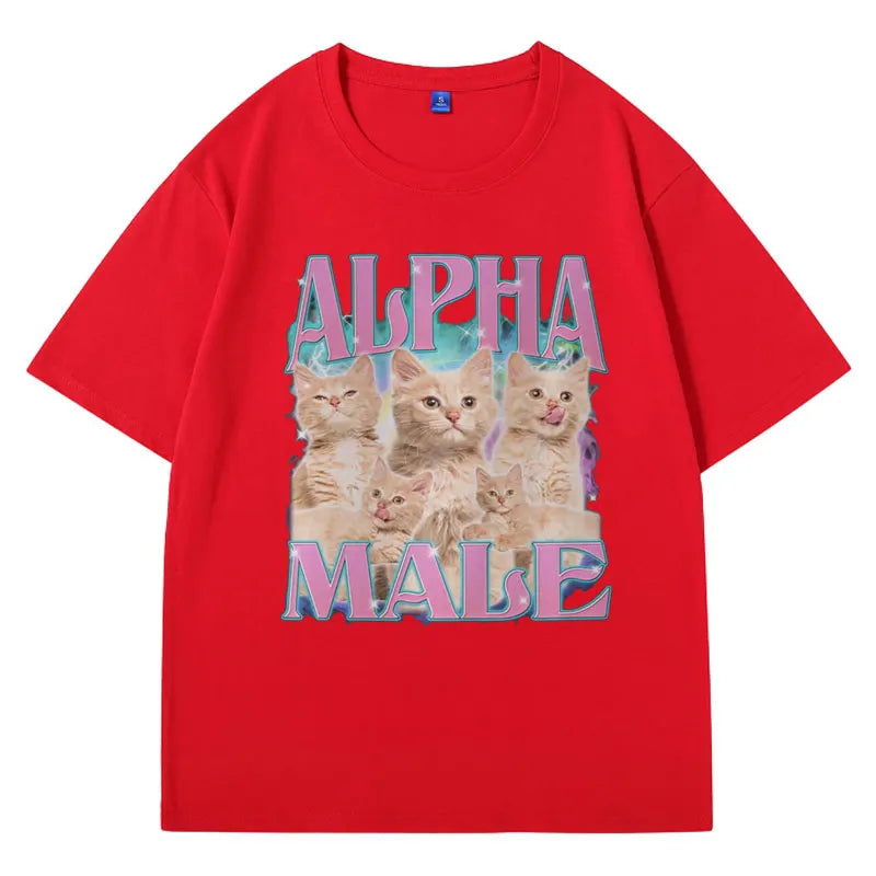 Alpha Male T-Shirt Guy Best Friend Gift Tshirts Summer Fashion Funny Meme Graphic T Shirt Short Sleeve Oversized Unisex Tshirts