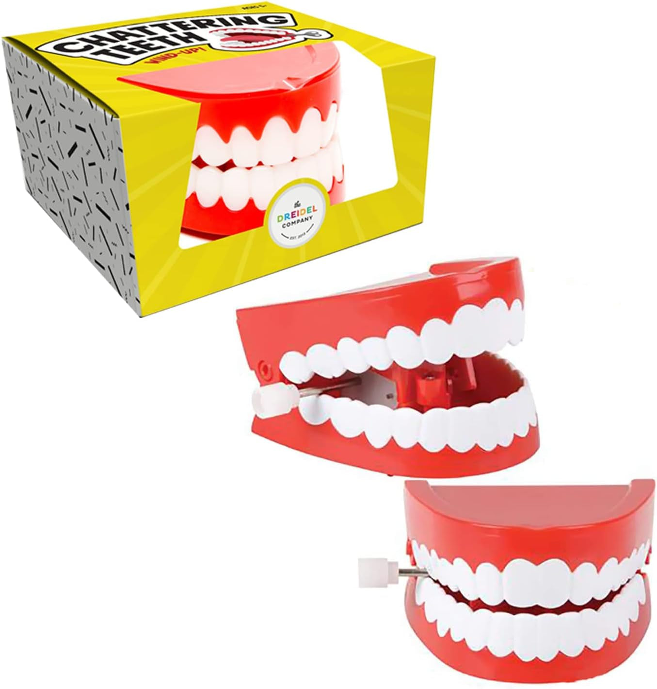 Wind up Teeth Chomping & Chattering Teeth Toys for Kids Birthday Party Favors, Novelty and Gag Gifts, 2.5" Inches (Single)
