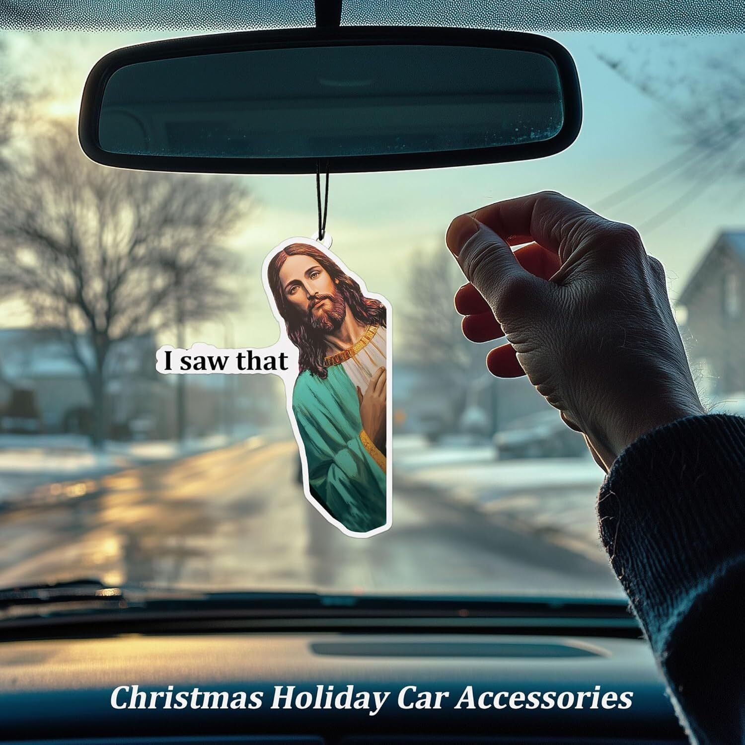 Jesus I Saw That Car Air Freshener, Christian Gift for Her Him, Funny Jesus Meme