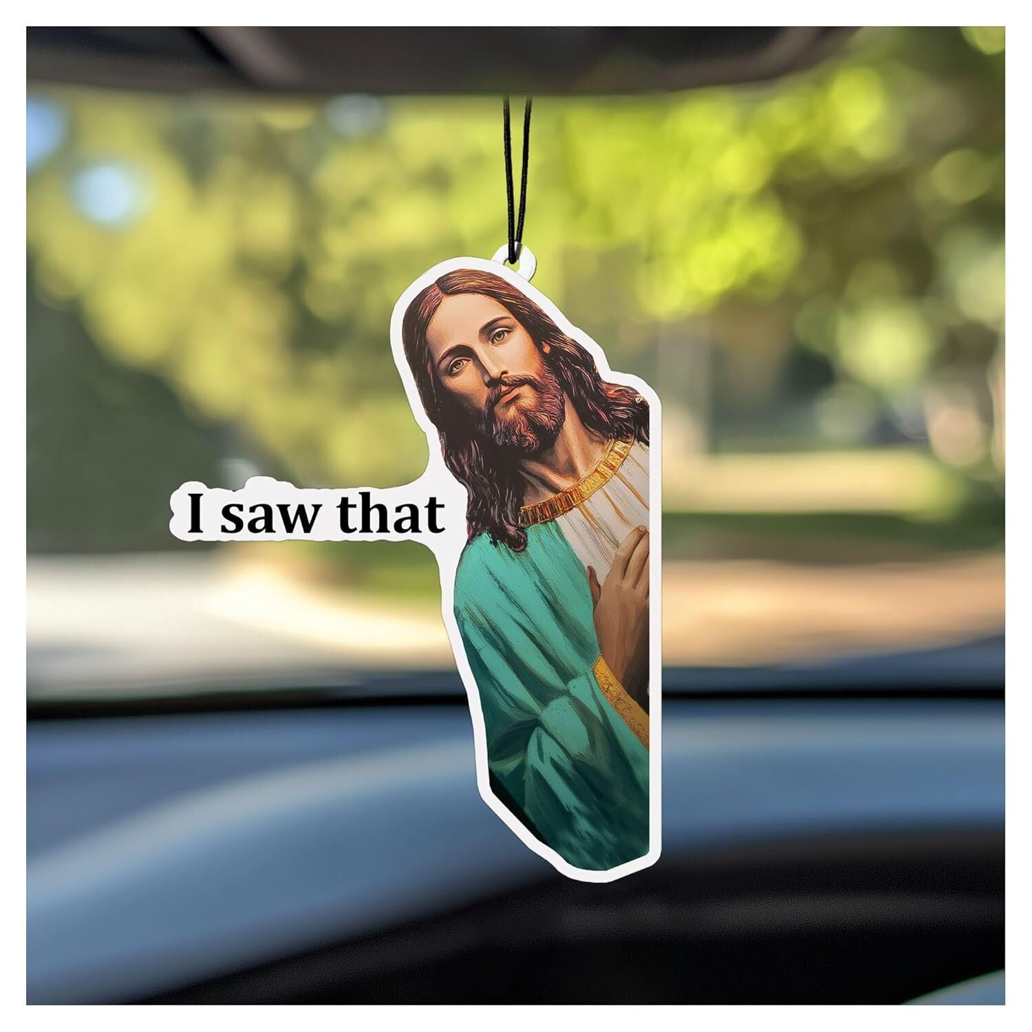 Jesus I Saw That Car Air Freshener, Christian Gift for Her Him, Funny Jesus Meme