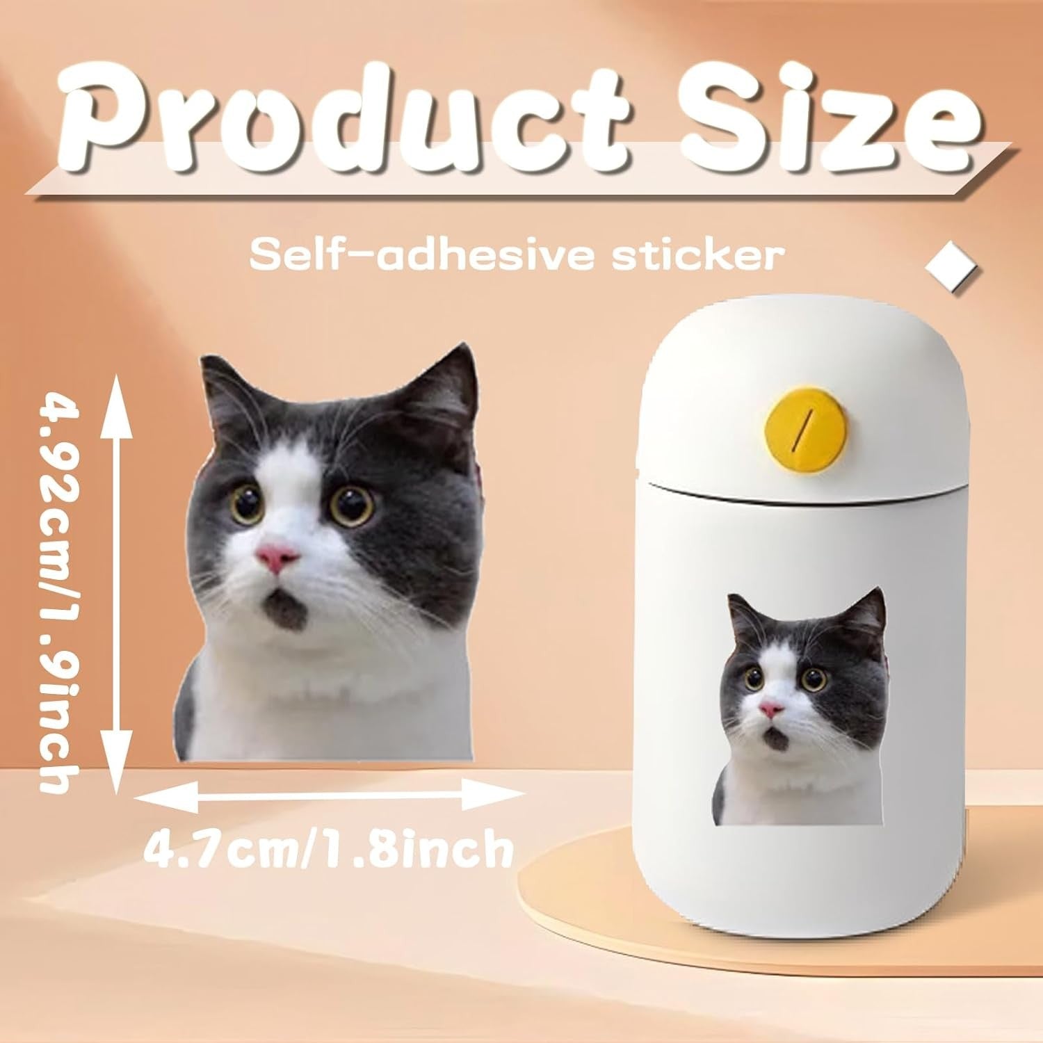 100 Pcs Funny Cat Stickers Cute Meme Sticker for Adults Teens Red