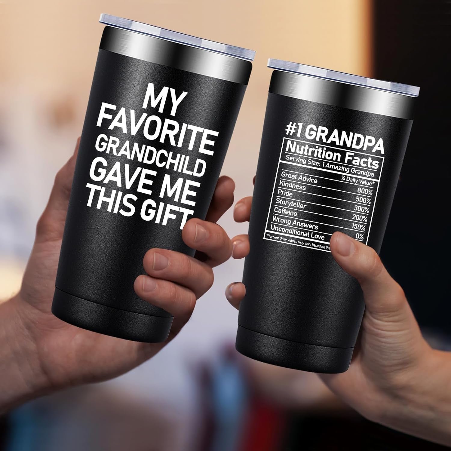 Gifts for Grandpa - Grandpa Gifts from Granddaughter, Grandson - Father'S Day Christmas Birthday Gift for Grandpas - Tumbler Cup