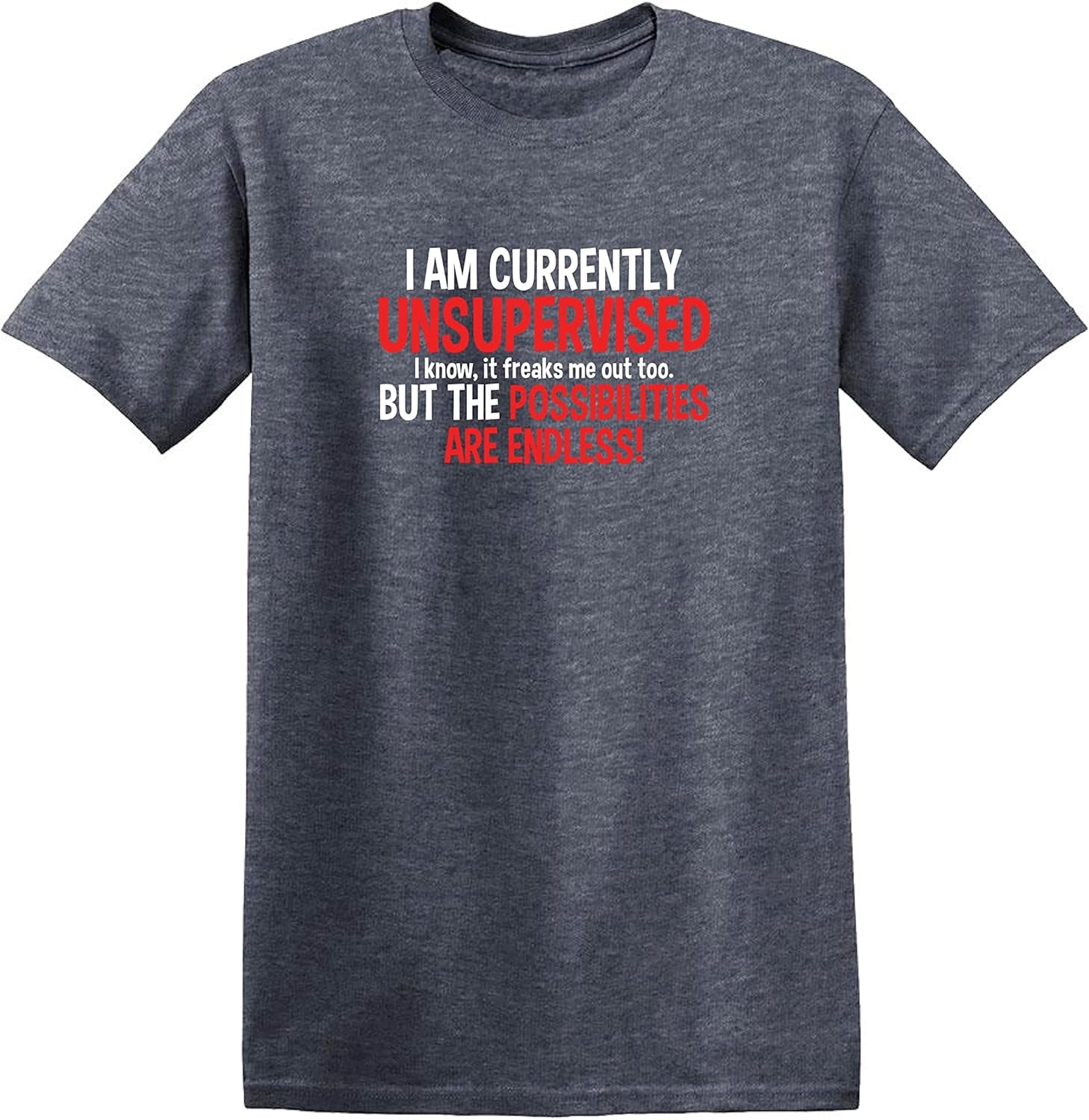 I'M Currently Unsupervised Novelty Graphic Sarcastic Funny T Shirt